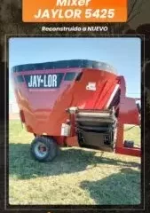Mixer JAYLOR 5425 Reconstruido a nuevo/ Implecor 15 Imagen promocional de Implecor ofreciendo mixer Jaylor 5425 reconstruido como nuevo, mostrando la mezcladora de alimento roja en campo